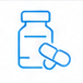 Prescription drug bottle and capsules